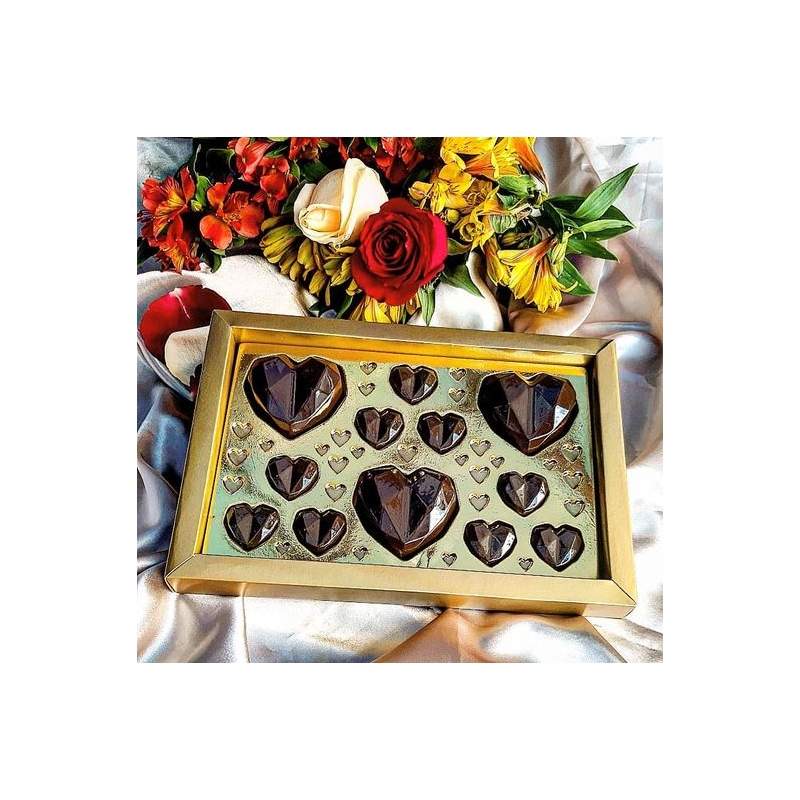 Caixa corações 3 D