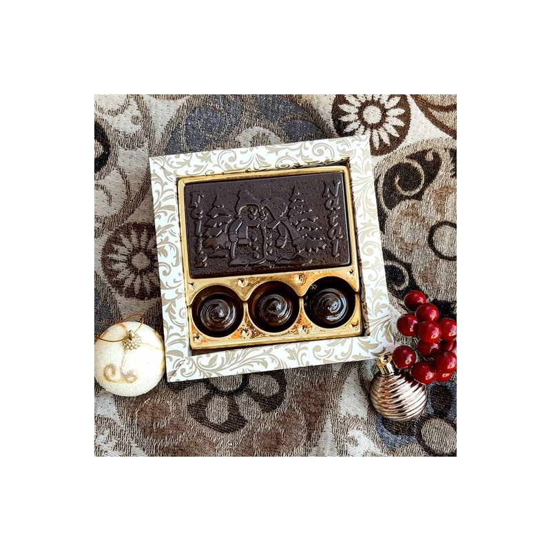 Caixa placa + 03 Bombons