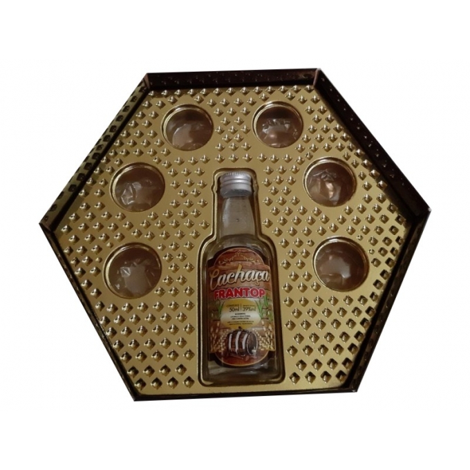 Caixa garrafinha + 6 copinhos