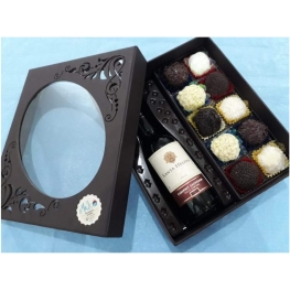 Caixa para mini espumante + 10 BB